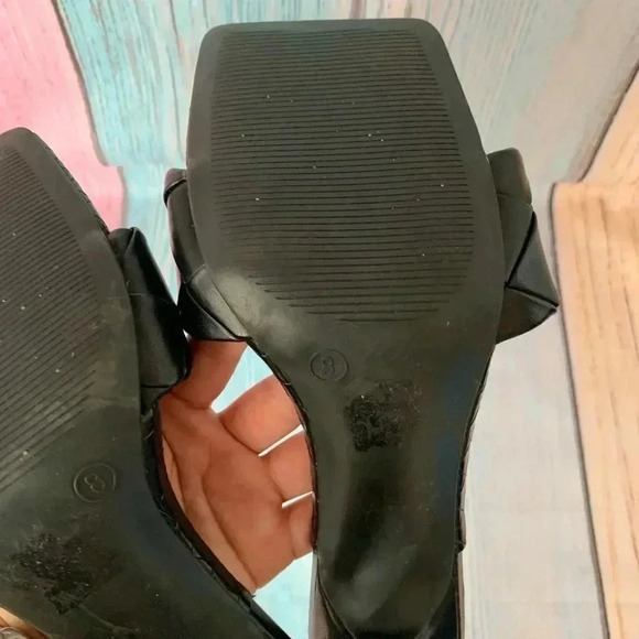 Black charlotte russe open toe slip on high heel sandals square toe - Picture 9 of 9